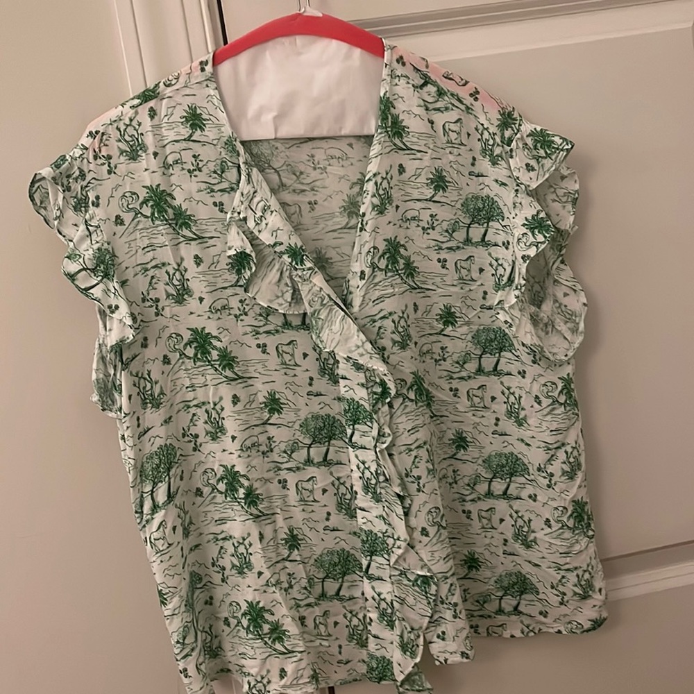 Koch Palm Top in Kelly Toile